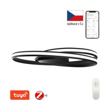 Immax 07140-B70 NEO ROUND stropné svietidlo LED D700mm 35W1750lm 2700-6500K matná čierna, diaľkové ovládanie