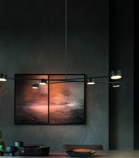 Závěsné svítidlo 6x GX53 černé, zlaté TRIO SELECT CODA 369000680