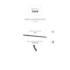 Lištové svietidlá SET 3x GU10 1 m čierna Zuma Line Lulu Track 3558