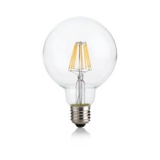 Ideal Lux 188966 LED žárovka E27 Filament G95 8W/860lm 3000K průhledná, globe, stmívatelná