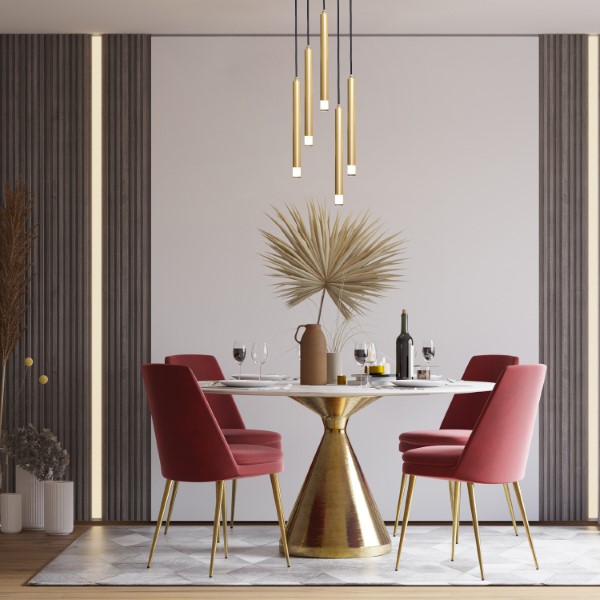 RABALUX 72361 Ramira závesné svietidlo D360mm 5xG9 zlatá, priehľadná