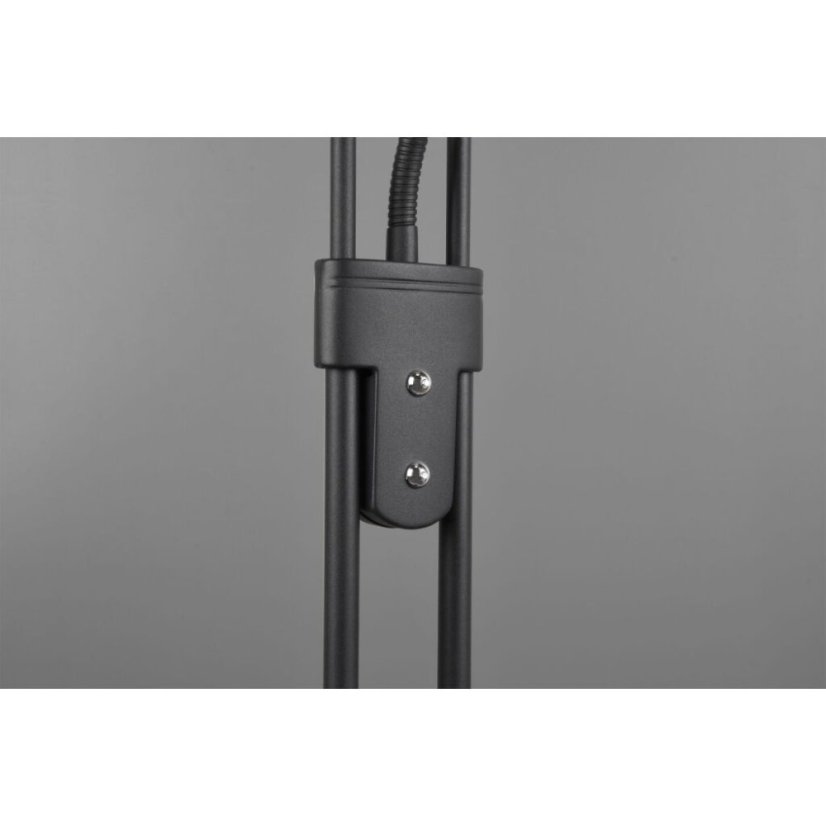 TRIO R40073532 ORSON stojací lampa LED 30W/2400lm, 5W/400lm 3000K, matná černá, alabaster, stmívatelné