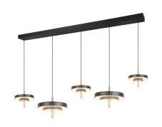 TRIO 340210580 KEATON závesné svietidlo D300mm SMD LED 50W/5900lm 2300+3000+4000K čierna, zlatá, switchdimmer