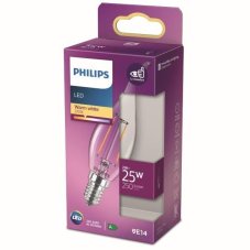 Philips 8718699763190 LED Classic žárovka 2W/25W 250lm E14 2700K 220-240V BA35 plamínek