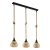 Eglo Vintage 43192 RAMPSIDE Závěsné svítidlo E27 3X28W černá / jantarová