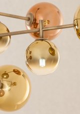 REDO 01-2781 ROY závěsné svítidlo 10xG9 mosaz, zlatá, kávová