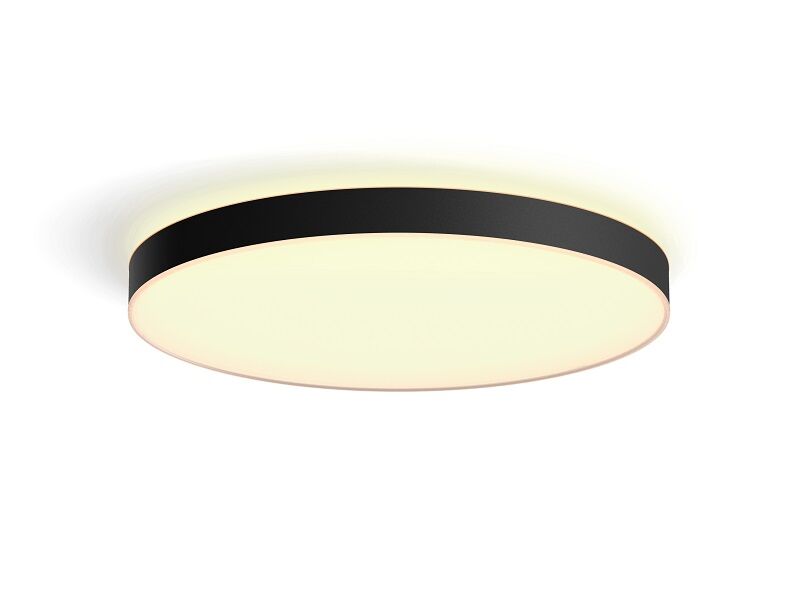 Philips HUE LED White Ambiance 41161/30/P6 Enrave XL stropné svietidlo 48W 6100lm 2200-6500K 55,1cm čierne stmievateľné BlueTooth + HUE Switch