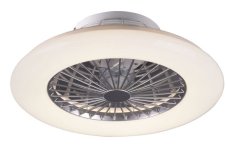 R62522187 TRIO RL STRALSUND stropní LED svítidlo s ventilátorem 30W 3000lm 3000-6500K IP20 bílá s dálkovým ovládáním