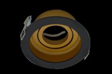 AZzardo AZ2804 Technoline IBIZA BLACK / GOLD zápustné svítidlo 1xGU10 50W IP20 černá / zlatá