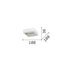 Nástěnné svítidlo LED 3000K mosadzná IP20 Ideal Lux TAB 354552