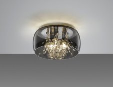 TRIO 616700306 CRYSTEL stropní svítidlo 3xE14 D340mm chrom, průhledná