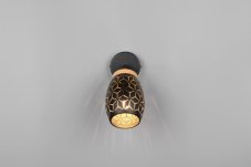 TRIO Reality R81571780 BIDAR nástěnné bodové svítidlo/spot s vypínačem 1xE14 černá, zlatá