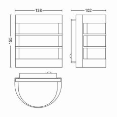 Philips 17479/93/PN Calgary vonkajšie nástenné svietidlo E27 1x60W IP44 antracitové