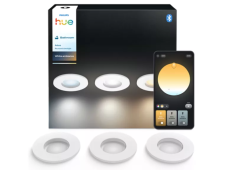 Zapustené svietidlo 3x GU10 2200–6500K biela IP44 Philips HUE White Ambiance Adore 8721103073020 balenie 3 ks