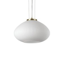 Ideal Lux 264547 PLISSE" závesné svietidlo 1xE27 D350mm mosadz, biela