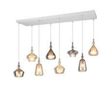 TRIO 349400817 ALDEA závesné svietidlo 8xE14 biela, chrómová