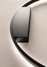 REDO 01-2825 FEBE nástenné svietidlo D600mm LED 37W/2405lm 3000K čierna, switchdimmer