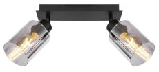 GLOBO 15465-2 HADERA stropné bodové svietidlo/spot 2xE27 čierna, dymová