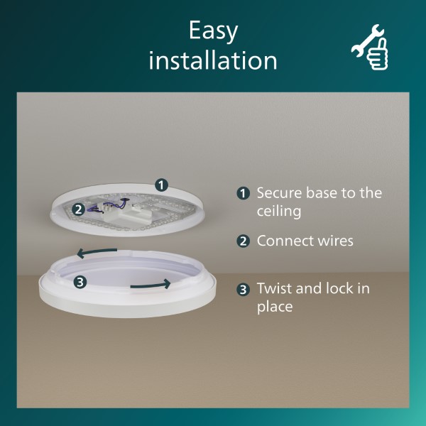 Stropní svítidlo LED 2700K biela IP20 PHILIPS Moire 8721103068972