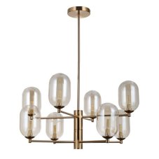ITALUX PND-4215-8-HBR Perano závěsné svítidlo 8xG9 D620mm starožitná bronzová, jantarová