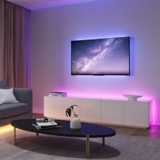 TRIO Reality R65591102 SCREEN LED pásek 1200mm 2,5W RGB černá, stmívatelné, dálkový ovladač