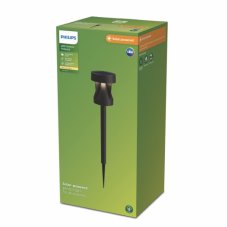Philips 8720169386877 Avery solární stojanové svítidlo/sloupek zapichovací LED V408mm + hrot140mm 1,8W/200lm 2700K IP44 černá