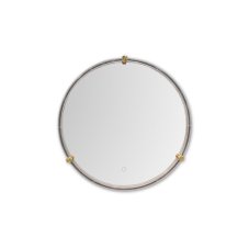 LED koupelnové kulaté zrcadlo s osvětlením průměr 60 cm 756lm 3000+4000+6000K IP44, černé, průhledné -  Zuma Line LUSTRO D2532