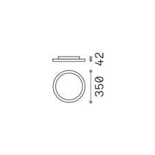 Ideal lux 341224 FLY SLIM stropné svietidlo D350mm LED 18W 1800/1350lm 2700K IP40 biela