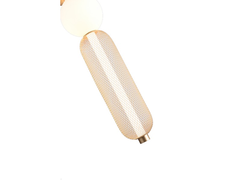 LED závesné svietidlo 3200 lm 3000-5700K zlaté Zuma Line SAAR MD2596-5A-3BGT