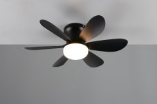 TRIO Reality R67462132 LUND Stropný ventilátor s osvetlením D530mm SMD LED 8W/850lm 2700-6500K černá, dálkový ovladač