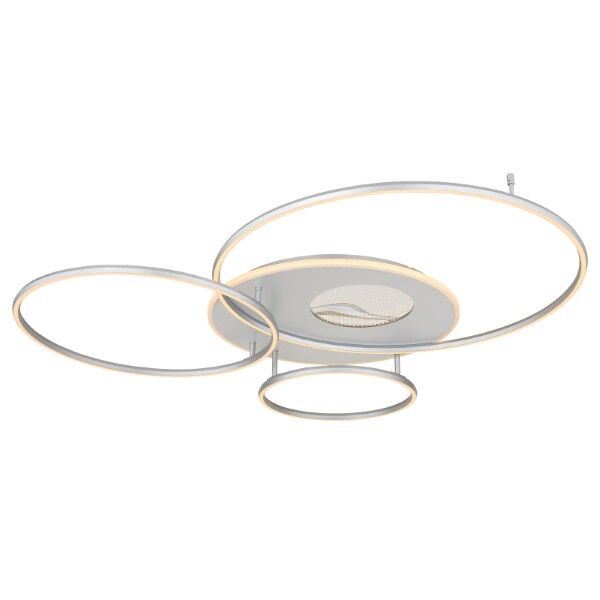 GLOBO 48466-70A INVERTINA stropní svítidlo LED 70W/4599lm 2700-6500K stříbrná, bílá, dálkový ovladač, zrcadlový 3D efekt