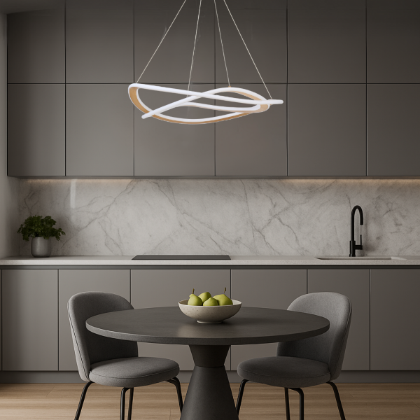 RABALUX 72282 Kallira závesné svietidlo D620mm LED 72W/12160/3800lm 3000K zlatá, biela