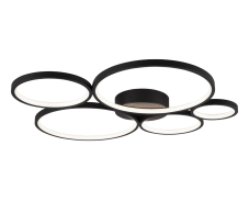 TRIO 622610532 RONDO stropné svietidlo LED 49W/5800lm 3000K čierna matná, switchdimmer