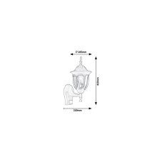 Rabalux 7837 Milano exteriérové nástenné svietidlo so senzorom čierne E27 1 x max. 60W IP43