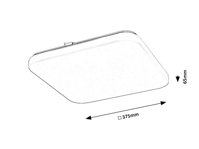RABALUX 75015 Vendel stropní svítidlo se senzorem LED 375x375mm 24W/1460lm 4000K bílá