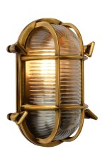 LUCIDE 11891/20/02 DUDLEY venkovní nástěnné svítidlo 1xE27 IP65 matná zlatá/mosaz