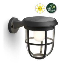 Philips 8720169267176 UltraEfficient Solar Radii solární nástěnné svítidlo se senzorem PIR LED 1,3W/250lm 3000K IP44 černá