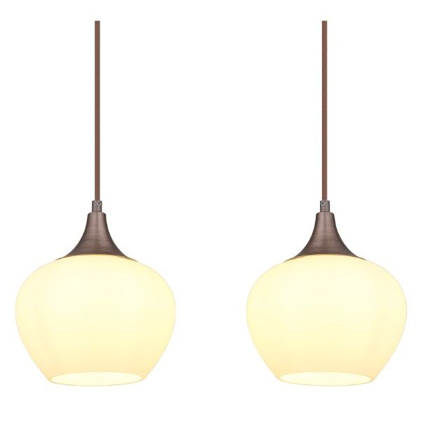 GLOBO 15548-4HC MAXY závěsné svítidlo 4xE27 kávová, bílá