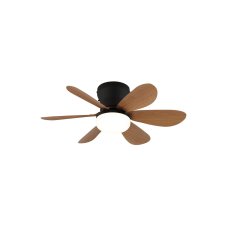 Stropný ventilátor so svetlom LED 2700–6500K čierna, opálová IP20 GLOBO lighting DELORES 03625H časovač