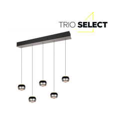 TRIO SELECT 344410507 ORBIT závěsné svítidlo SMD LED 5x8W/5x960lm 2300+3000+4000K černá, nikl matný, schwitchdimmer