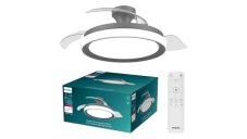 Stropný ventilátor so svetlom LED 2700–6500K čierna IP20 PHILIPS Bliss 8721103096043