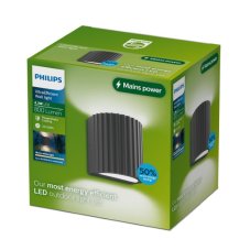 Venkovní nástěnné svítidlo LED 2700K antracitová IP44 PHILIPS Zyra 8721103104830
