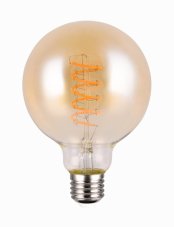 TRIO 988-4813 GLOBE LED žiarovka filament E27 7W/400lm 1800K D95mm G95 jantárová switchdimmer dekoračná