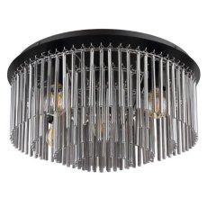 GLOBO 15698D1 GORLEY stropní svítidlo D500mm 5xE27 černá, kouřová