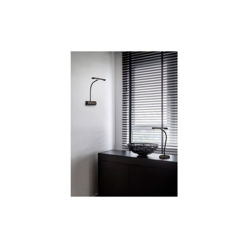 TRIO 279770132 CURTIS nástěnné svítidlo s flexibilním ramenem SMD LED 4W/400lm 3000K černá matná, stmívatelné