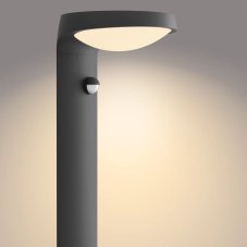 Philips 8719514476851 Tyla exteriérový sloupek LED se senzorem 9W 820lm/180lm 2700K antracit