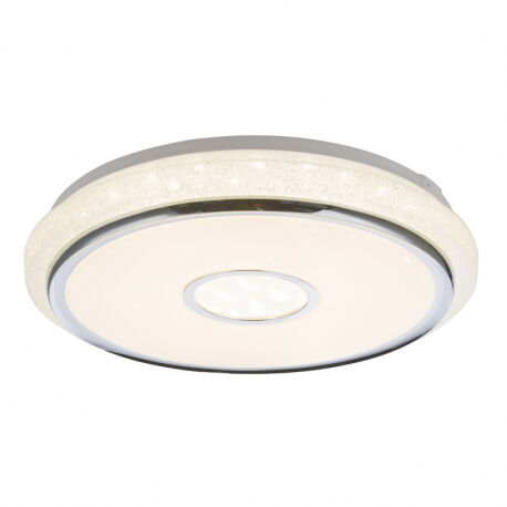 GLOBO 48389-40 DANI stropní svítidlo LED D500mm 40W/3100lm 3000-6500K bílá, chrom, opál, stmívatelné, dálkové ovládaní, starlight efekt, krištálový efekt