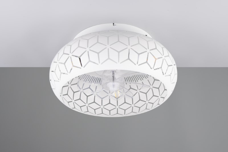 TRIO Reality R61574031 BIDAR stropní svítidlo s ventilátorem D500mm E27 bílá