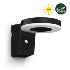 Philips 8720169265769 UltraEfficient Solar Zonal solární nástěnné svítidlo se senzorem PIR LED 1,3W 250/25lm 3000K IP44 černá