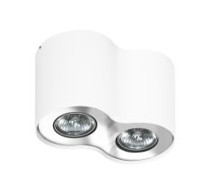 AZzardo AZ0709 Technoline NEOS 2 WHITE / CHROME přisazené bodové svítidlo / spot 2xGU10 50W IP20 bílá / chrom